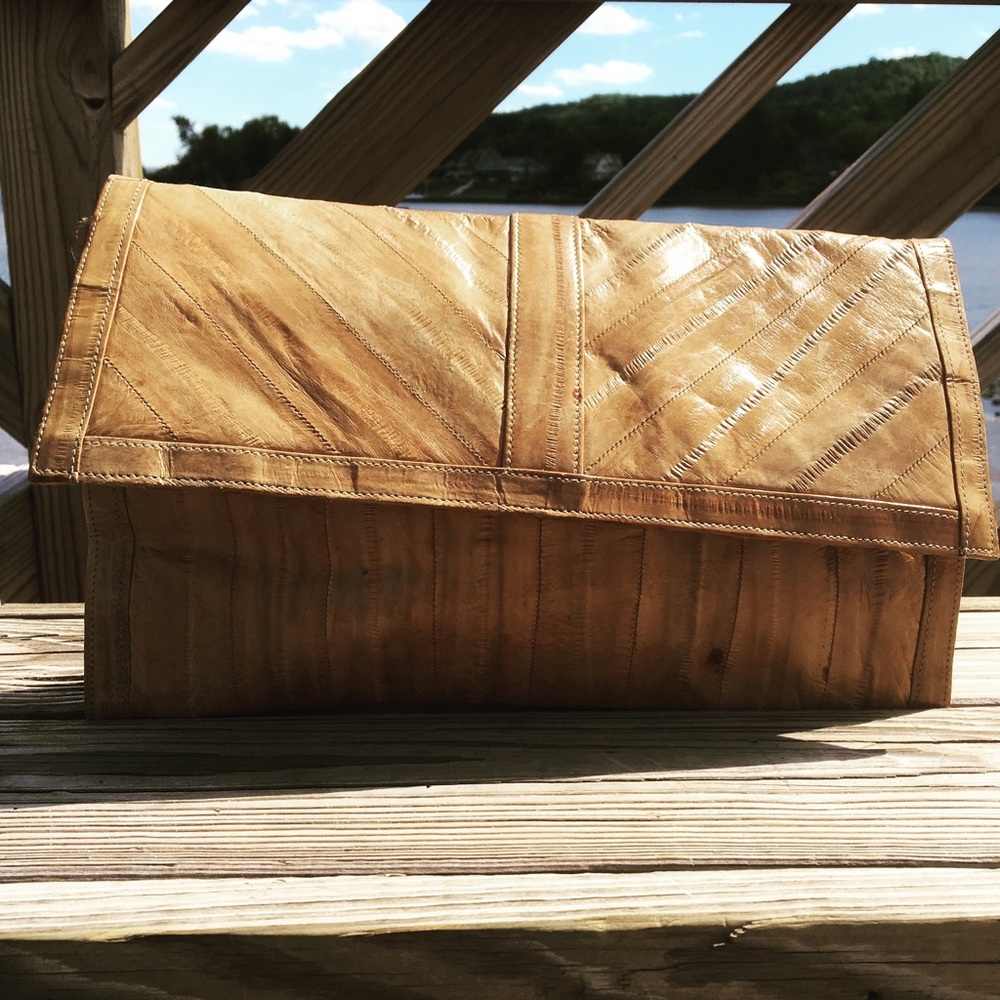 Vintage Eel Skin Clutch Purse